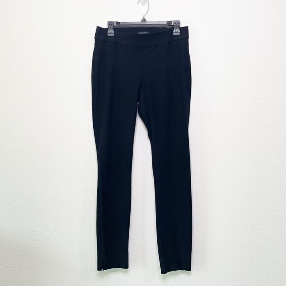 Eileen Fisher Solid Black Viscose Pull On Skinny Straight Leg Pants Size XS - Picture 1 of 9